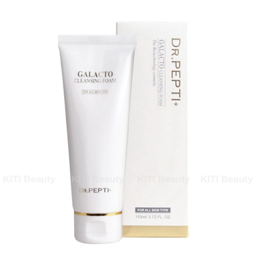 Sữa Rửa Mặt Sạch Sâu Trắng Sáng Dr.Pepti Galacto Cleansing Foam 110ml